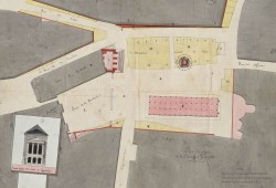 Projet de la place des Fontaines  Blois (1819). AM Blois, 1 O 16.