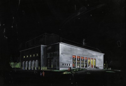 Projet de salle des ftes, place de la Rpublique en 1962 (AM Blois, non cot)