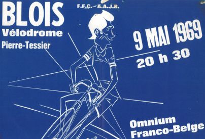 Au vlodrome - Affiche de la runion du 9 mai 1969.