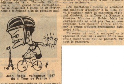 Cyclocross du Val de Loire - Croquis de Jean Robic.