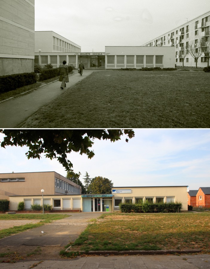 Scurit sociale place Ren-Coty (fin des annes 1970-annes 1980 / 2013).