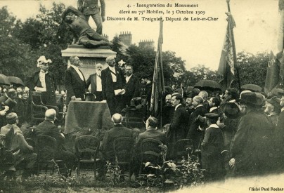 Discours dEugne Treignier  loccasion de linauguration du monument lev au 75e Mobiles en 1909.
