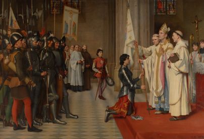 Jeanne d'Arc faisant bnir son tendard  Blois par Charles-Henri Michel (Chteau royal de Blois / Franois Lauginie)