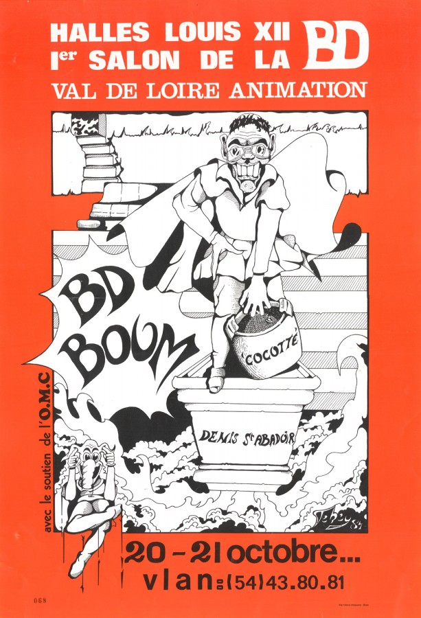  Affiche de la premire dition du festival de la bande dessine de Blois, 1984 (AMB, 1 Fi 1129)
