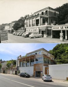 Le restaurant dans les annes 1950 et en 2015 (AM Blois, 5 Fi 853 / Ville de Blois, Communication)