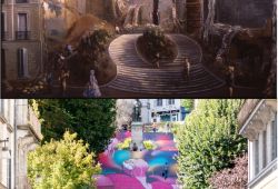 Premi�re image : � L'escalier Denis Papin avant et apr�s. Service mutualis� des Archives de la Ville de Blois, d'Agglopolys et du CIAS du Blaisois. Deuxi�me image : � Ville de Blois, Nicolas Wietrich.