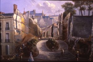 � L'escalier Denis Papin avant et apr�s. Service mutualis� des Archives de la Ville de Blois, d'Agglopolys et du CIAS du Blaisois