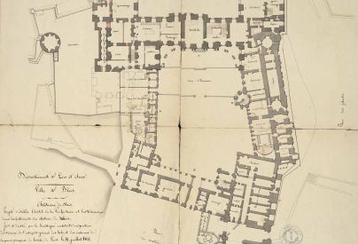 Projet d��tablir l�h�tel de la pr�fecture et les tribunaux dans le ch�teau (1825). � Architecte�: Compain. Biblioth�que Abb�-Gr�goire, fonds patrimonial, MS 285.