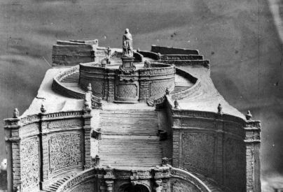 Maquette de projet d�escalier monumental, rue du Prince Imp�rial, vers 1865. � Architecte�: Jules de la Morandi�re. Archives d�partementales du Loir-et-Cher, 11 Fi 1377.