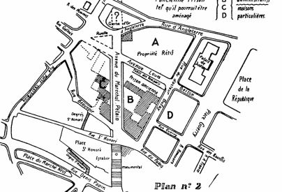 Plan de l'avenue Mar�chal P�tain. � Service mutualis� des Archives de la ville de Blois, d'Agglopolys et du CIAS du Blaisois.