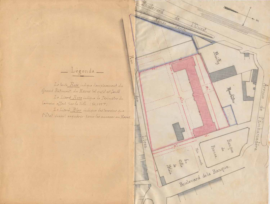 Projet de haras national, enclos des Lices, pr�s du ch�teau, 15 mai 1876. � Architecte�: Jules de la Morandi�re Archives d�partementales du Loir-et-Cher, 7 M 107.