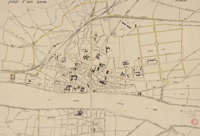 Plan de Blois pour l'an 2000, 1905. � Architecte�: A. Duval. Biblioth�que Abb�-Gr�goire, fonds patrimonial, RLV 360
