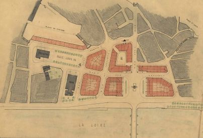 Projet d�am�nagement et de reconstruction de Blois, septembre 1940. � Architecte�: Paul Robert-Houdin. Archives d�partementales du Loir-et-Cher, 176 Fiv 65.