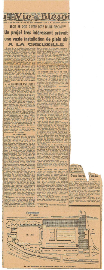 Journal La Nouvelle R�publique, avril 1947. �  Service mutualis� des Archives de la ville de Blois, d'Agglopolys et du CIAS du Blaisois.