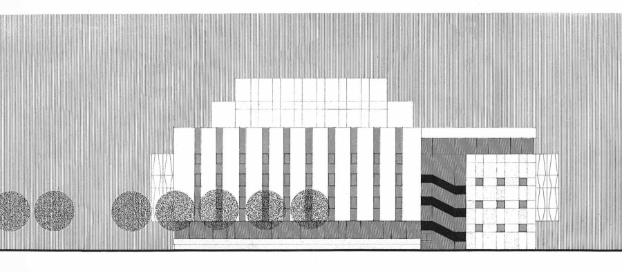Projet de salle de théâtre/salle des fêtes,1969. © Architecte : André Aubert. Service mutualisé des Archives de la ville de Blois, d'Agglopolys et du CIAS du Blaisois, 13 Z 7. Projet de salle de théâtre/salle des fêtes,1969. © Architecte : André Aubert. Service mutualisé des Archives de la ville de Blois, d'Agglopolys et du CIAS du Blaisois, 13 Z 7.