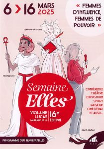 Flyer de la 16e �dition de la Semaine Elles. � Ville de Blois. Illustration : Pauline Torregrossa.