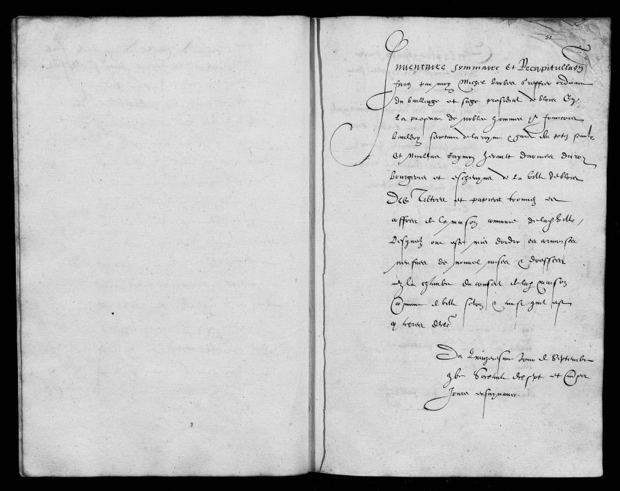 Inventaire des Archives de la ville de Blois de 1577. � Service mutualis� des Archives de la ville de Blois, d'Agglopolys et du CIAS du Blaisois, BB 6.