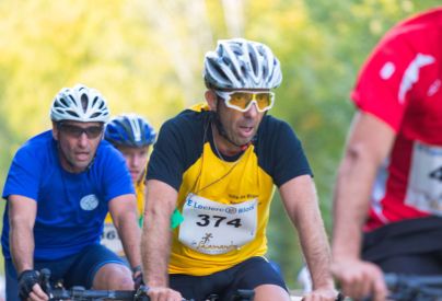 Cyrille LAMORT lors de la comp�tition de VTT au D�fi 2023. � Photo personnelle. 