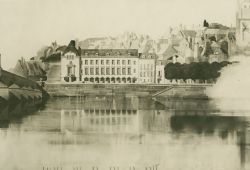 Projet d'hôtel de ville à Blois. Façade, quai du Maréchal-de-Lattre-de-Tassigny (1937). AM Blois, 13 Z 21.