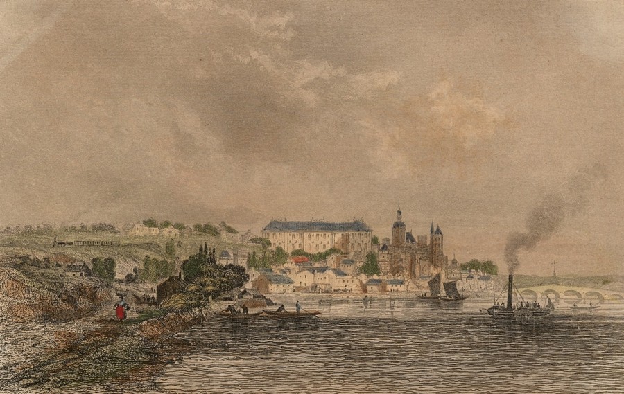 La rive droite de Blois vers 1850 (AD 41, 33 Fi 759)