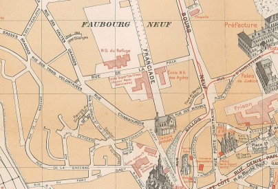 Plan monumental de Blois (détail) vers 1909 (AM de Blois, non coté)