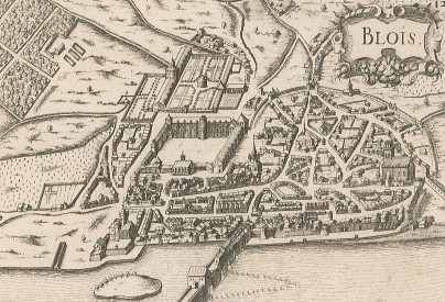 Vue cavalière de Blois par Tassin en 1634 (AM Blois, non coté)