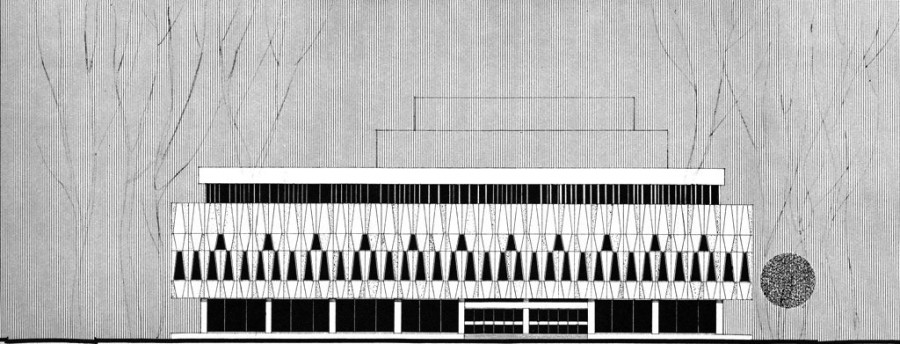 Projet de salle de théâtre et de salle des fêtes en 1969 (AM Blois, 13 Z 7)