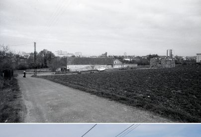 Vue de la ZUP depuis la ferme de Brisebarre (fin des années 1970 / 2013).