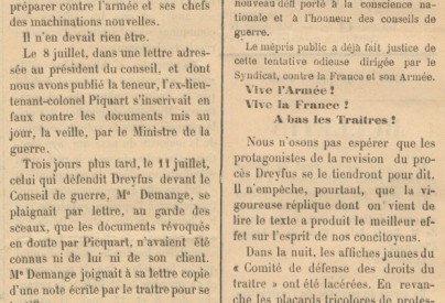 Article de La Croix du Centre du 30 juillet 1898.