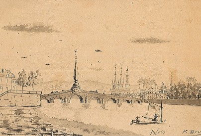 Le pont Jacques-Gabriel (XIXe siècle)