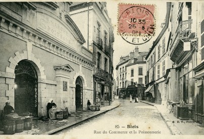 Rue du Commerce et la poissonnerie (1904)