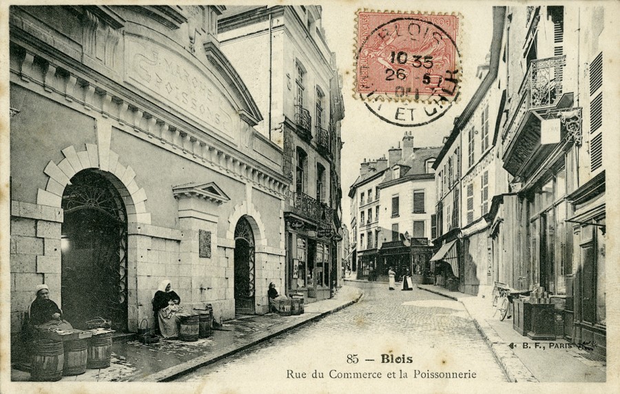 Rue du Commerce et la poissonnerie (1904)