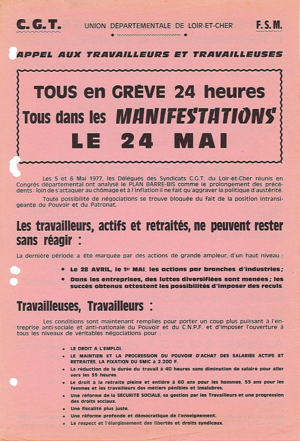 Tract de la CGT (1977)