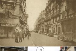 La rue Denis-Papin vers 1936 et en 2015 (AM Blois, 5 Fi 747 / Ville de Blois, Communication)