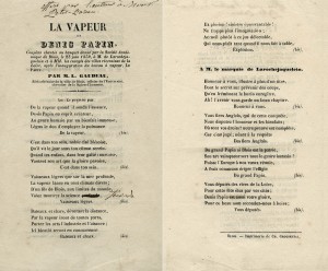 Chants en l'honneur de Denis Papin et Henry de Larochejaquelein (1839). AM Blois, 1 Z 194. 