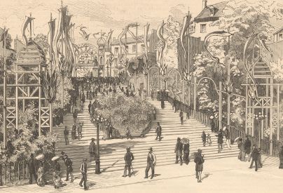 Inauguration de la statue de Denis Papin. Extrait de l'Illustration, septembre 1880 (ADLC, 33 Fi 1046)