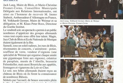 1996 - Premier Bürgerreise à Blois / Erste Bürgerreise nach Blois