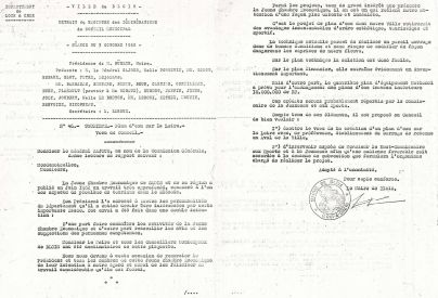 Extrait du registre des délibérations du Conseil Municipal, séance du 3 octobre 1962